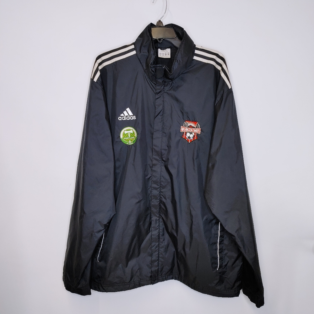 Adidas Portland Timbers/Washington Timbers Jacket Men's Size XL Black Soccer